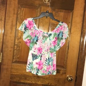 Off shoulder/Regular wear Floral blouse